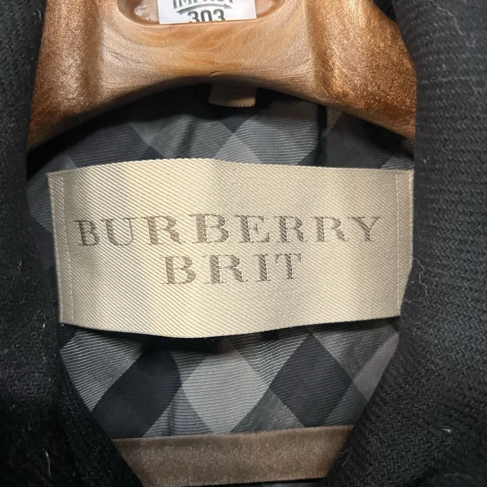 Burberry Brit Women's‎ Rushfield Single Breasted Wool Coat Belted Size US 4 - Picture 8 of 16